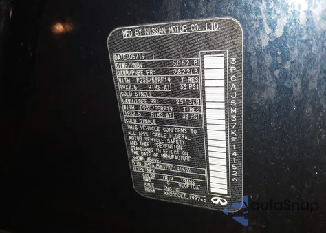 2019 Infiniti Qx50 Essential z USA, uszkodzony, nr VIN 3PCAJ5M37KF141526